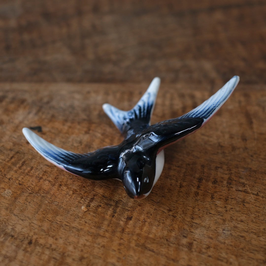 ヴィンテージ 燕 オブジェ 陶器 作家物 フランス Sサイズ8