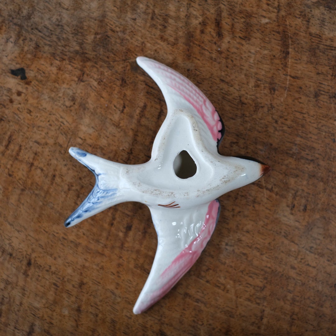 ヴィンテージ 燕 オブジェ 陶器 作家物 フランス Sサイズ12