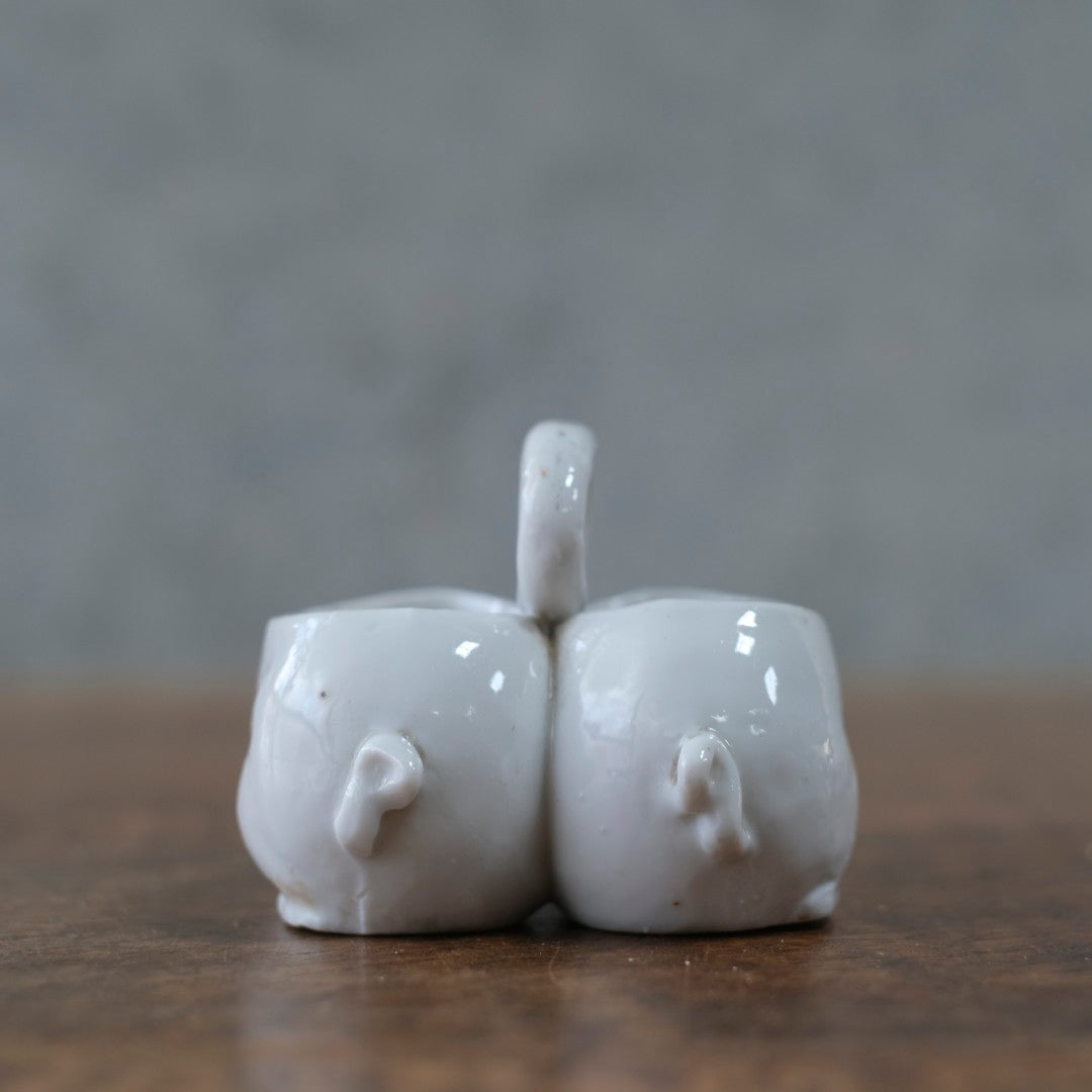 アンティーク陶器の豚　ピッグ サリエール 調味料入れ フランス4