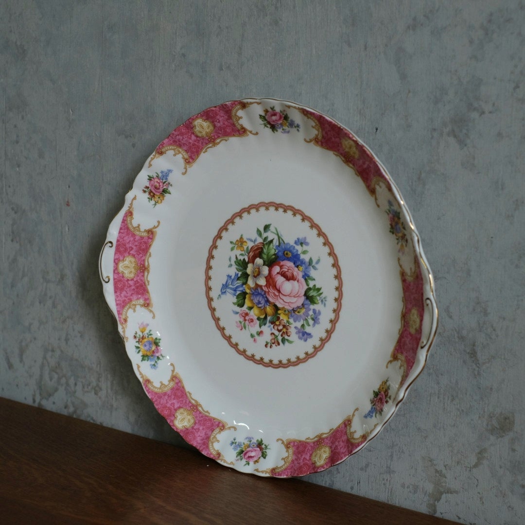 ヴィンテージ Royal Albert B&BプレートLady Carlyle イギリス 朝食用のお皿 食器3