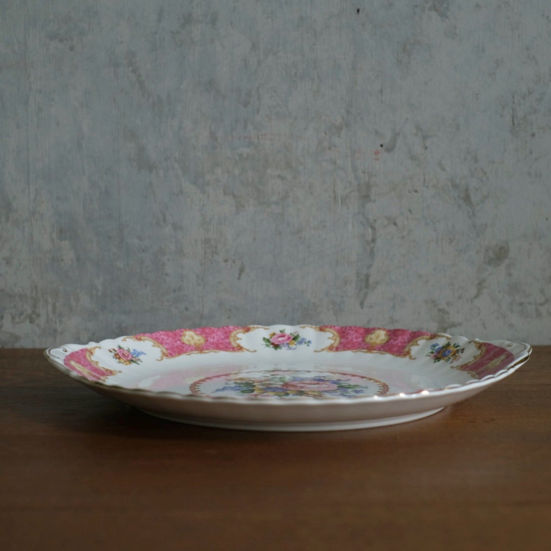 ヴィンテージ Royal Albert B&BプレートLady Carlyle イギリス 朝食用のお皿 食器4
