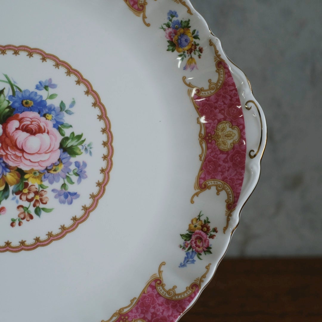 ヴィンテージ Royal Albert B&BプレートLady Carlyle イギリス 朝食用のお皿 食器8