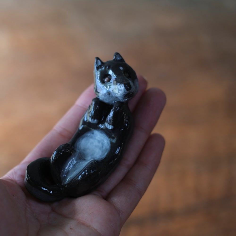  maltoオリジナル 黒柴犬 クロの置き 本島一人 作家物 日本製5