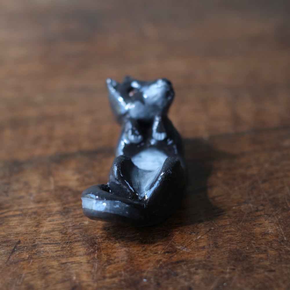  maltoオリジナル 黒柴犬 クロの置き 本島一人 作家物 日本製9